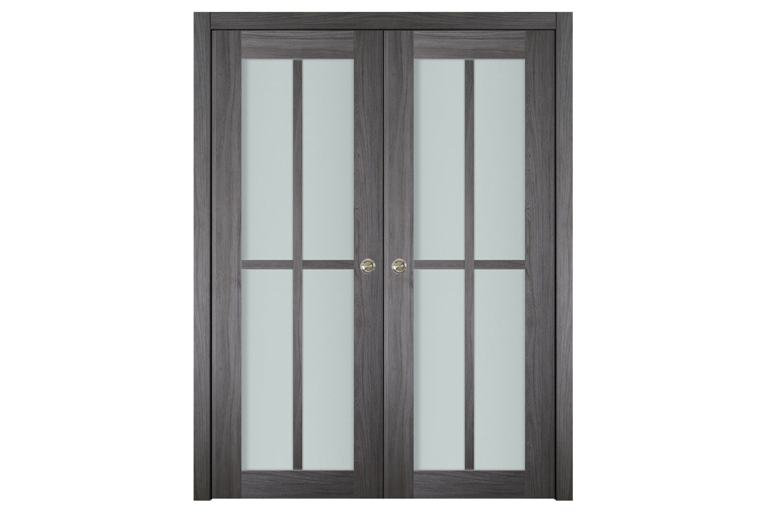 Nova Italia Swiss Elm 4-Lite Vertical Laminated French Door - Double Pocket