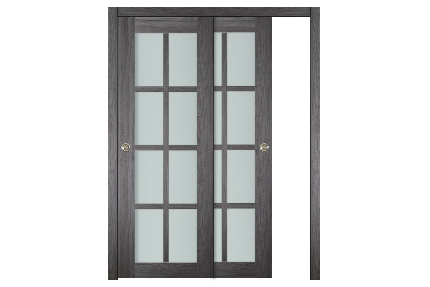 Nova Italia Swiss Elm 8-Lite Laminated French Door - Bypass Door