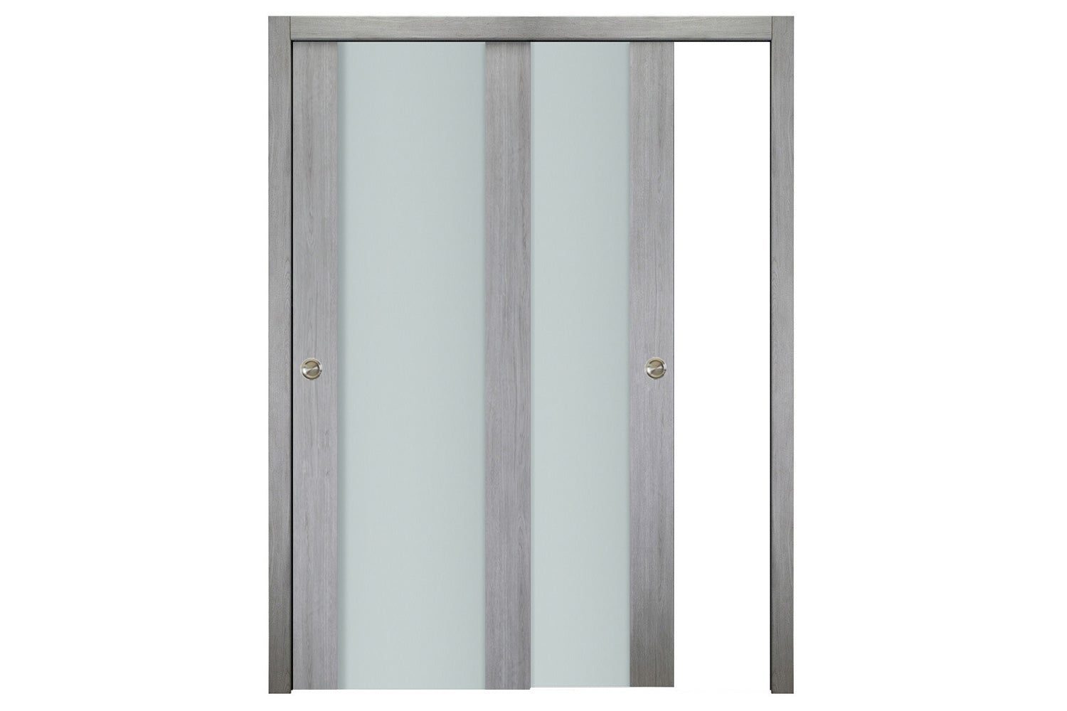 Nova Italia Vetro 01 Light Grey Laminate Interior Door - Bypass Door