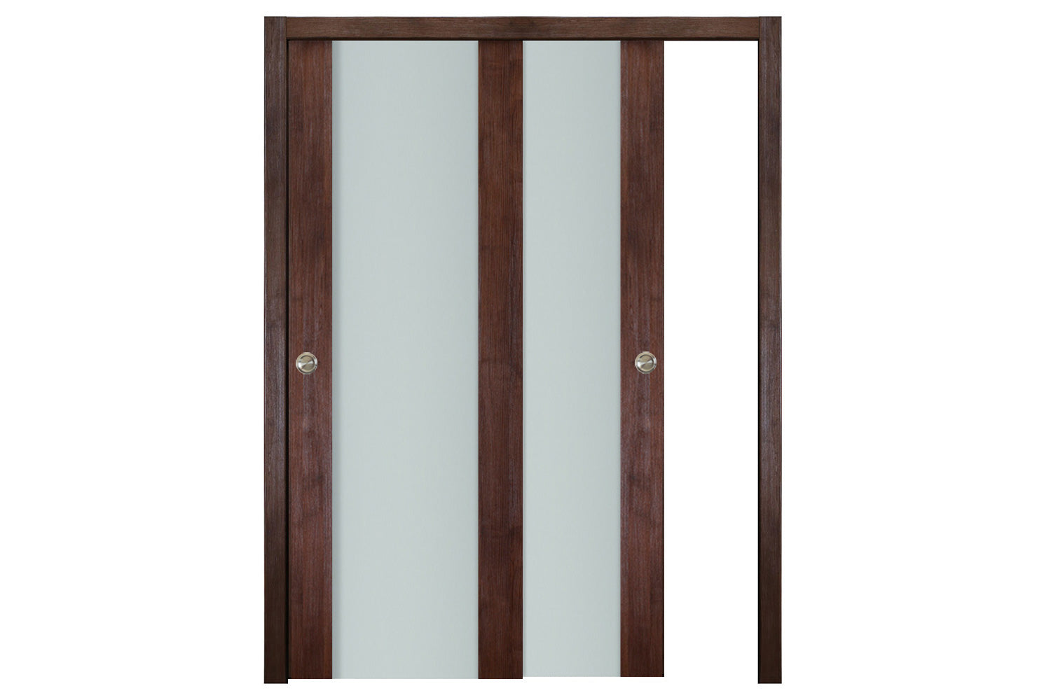 Nova Italia Vetro 01 Prestige Brown Laminate Interior Door - Bypass Door