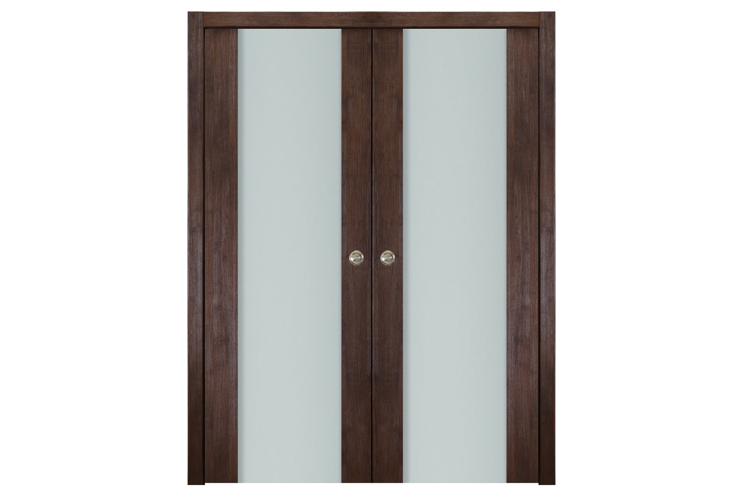 Nova Italia Vetro 01 Prestige Brown Laminate Interior Door - Double Pocket Door