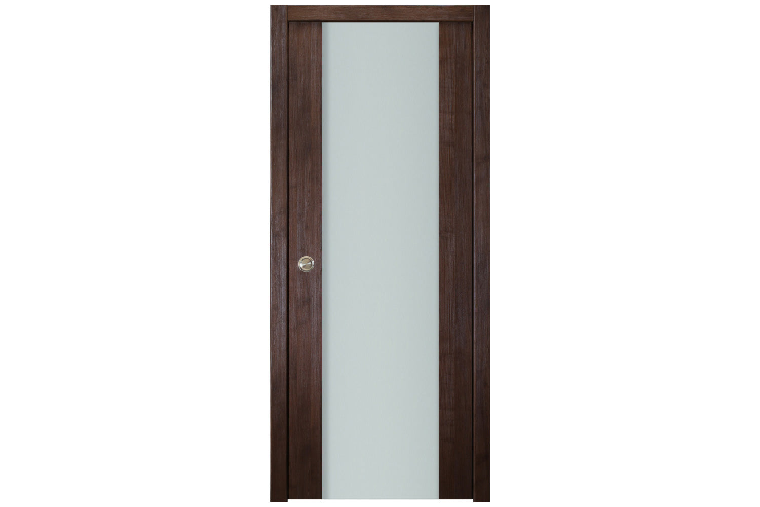 Nova Italia Vetro 01 Prestige Brown Laminate Interior Door - Single Pocket Door