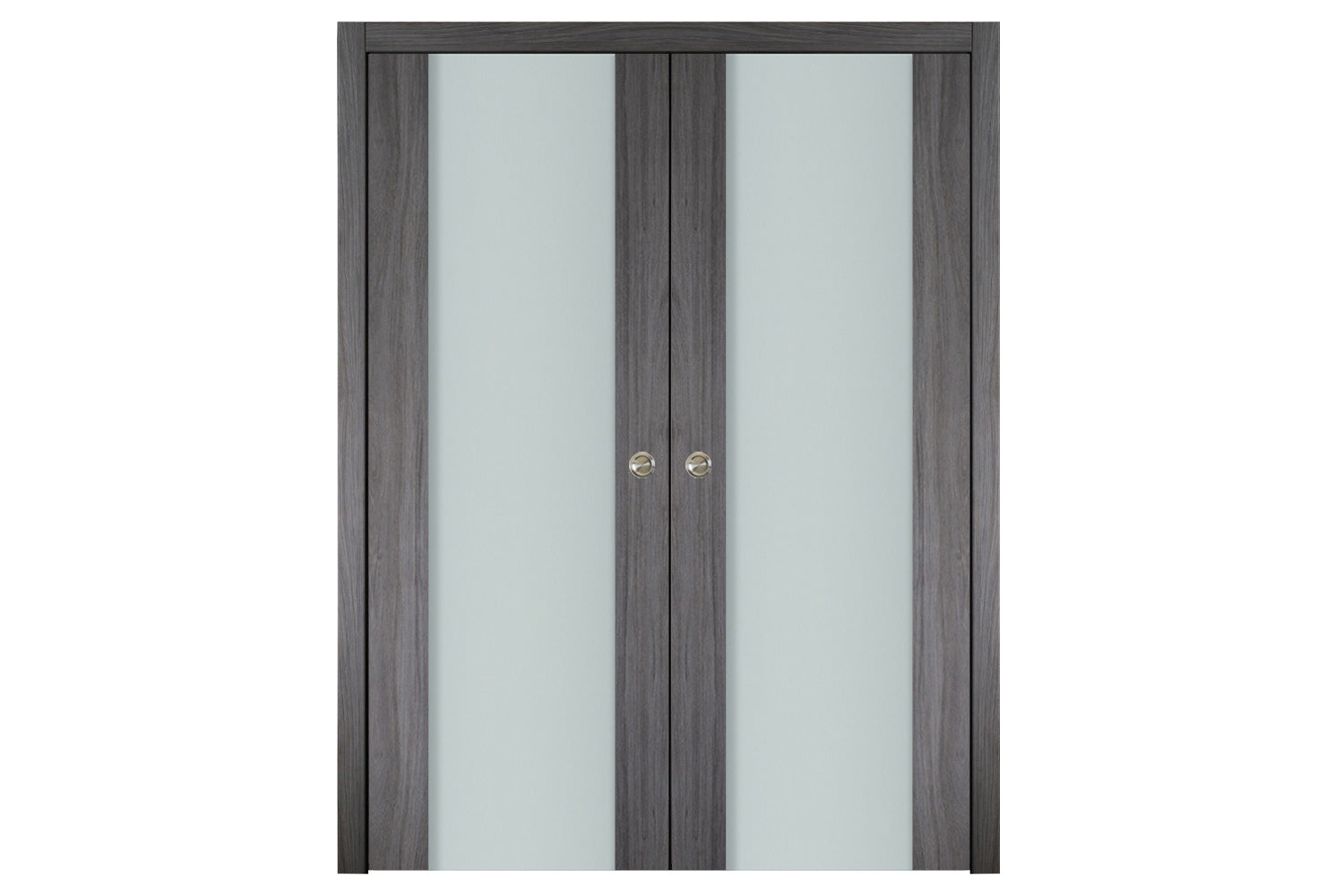 Nova Italia Vetro 01 Swiss Elm Laminate Interior Door - Double Pocket Door
