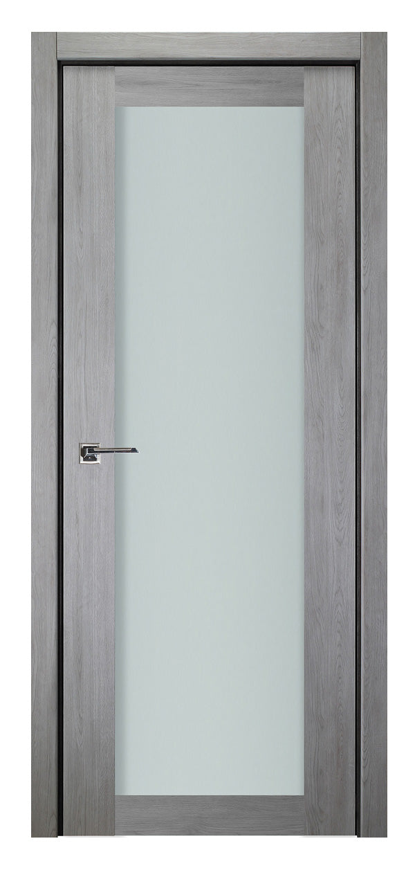 Nova Italia Vetro 1 Lite Light Grey Laminate Interior Door