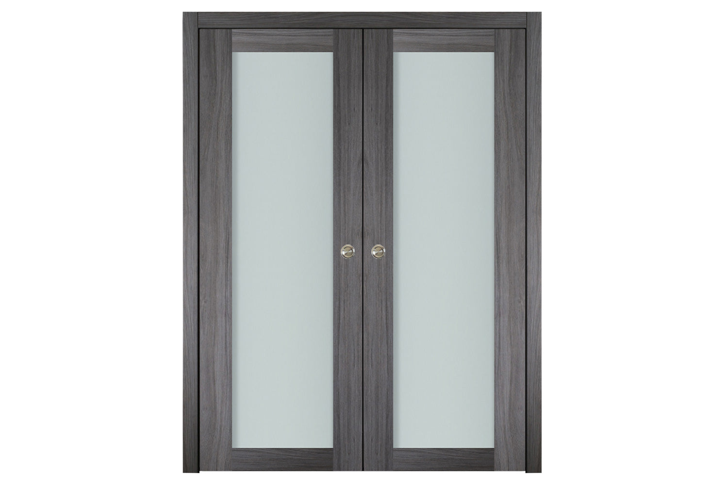 Nova Italia Vetro 1 Lite Swiss Elm Laminate Interior Door - Double Pocket Door