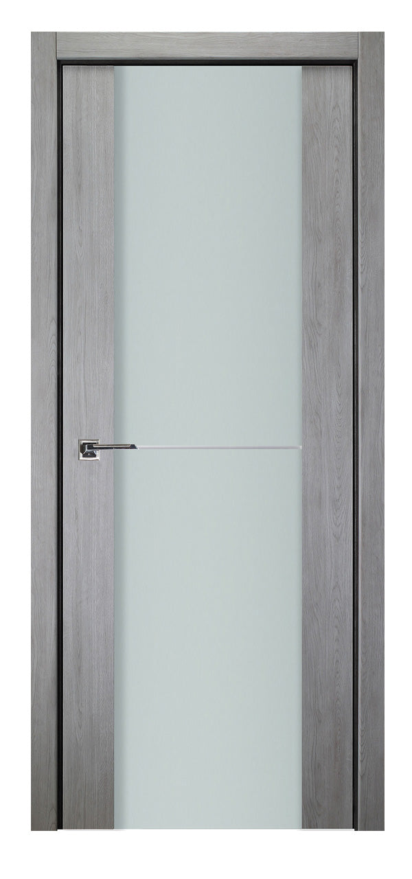 Nova Italia Vetro 1H Light Grey Laminate Interior Door