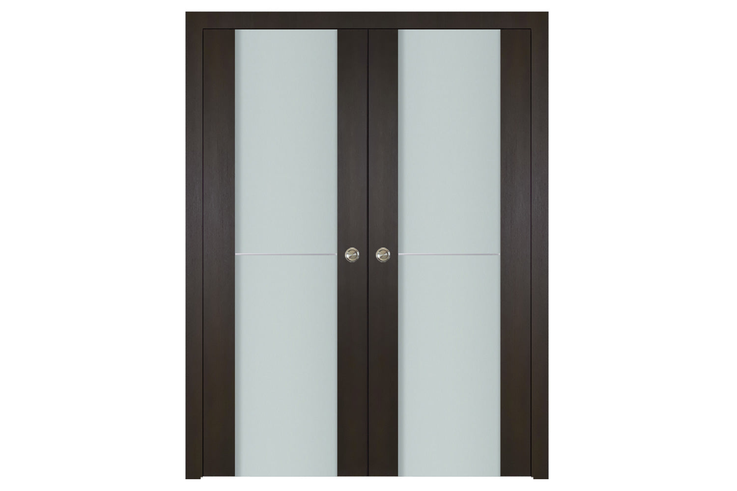 Nova Italia Vetro 1H Premium Wenge Laminate Interior Door - Double Pocket