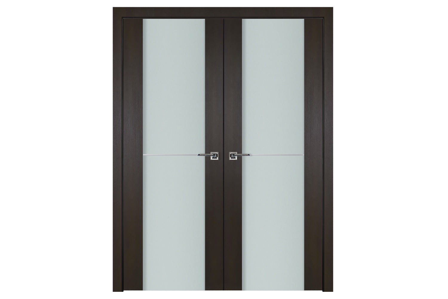 Nova Italia Vetro 1H Premium Wenge Laminate Interior Door - Double Door