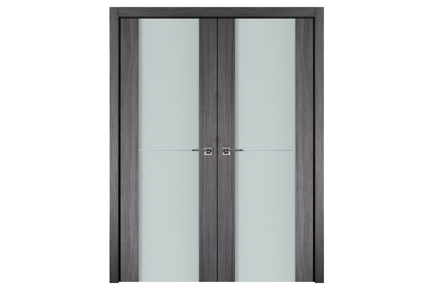 Nova Italia Vetro 1H Swiss Elm Laminate Interior Door - Double Door