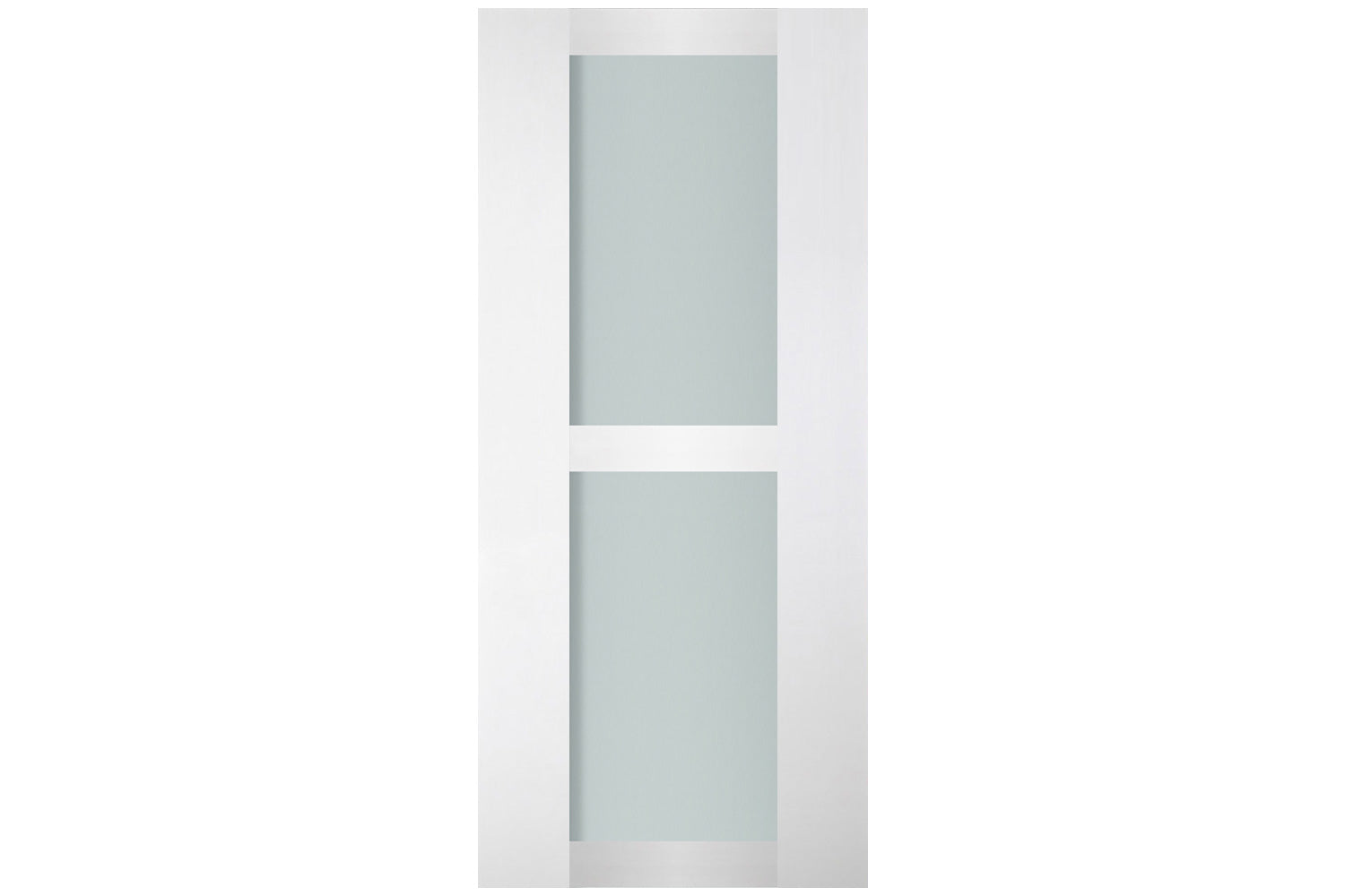 Nova Italia Vetro 2 Lite Alaskan White Laminate Interior Door - Slab