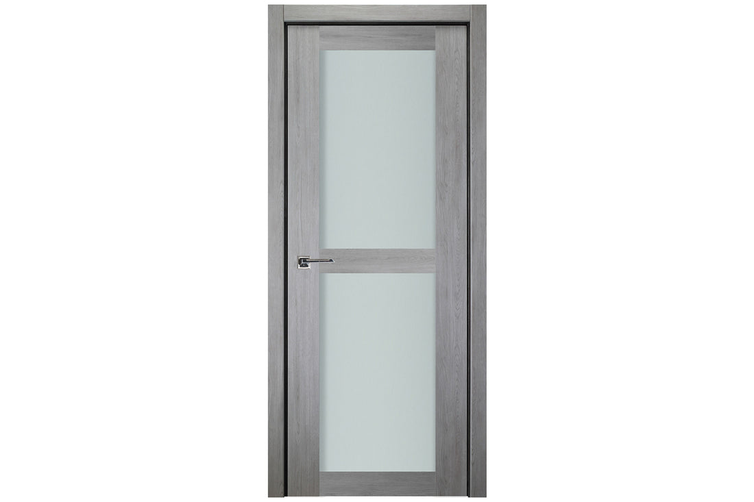 Nova Italia Vetro 2 Lite Light Grey Laminate Interior Door - Single Door