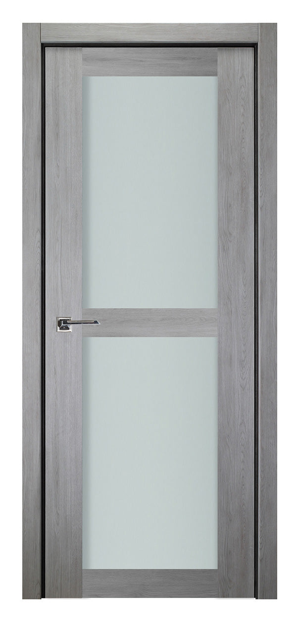Nova Italia Vetro 2 Lite Light Grey Laminate Interior Door