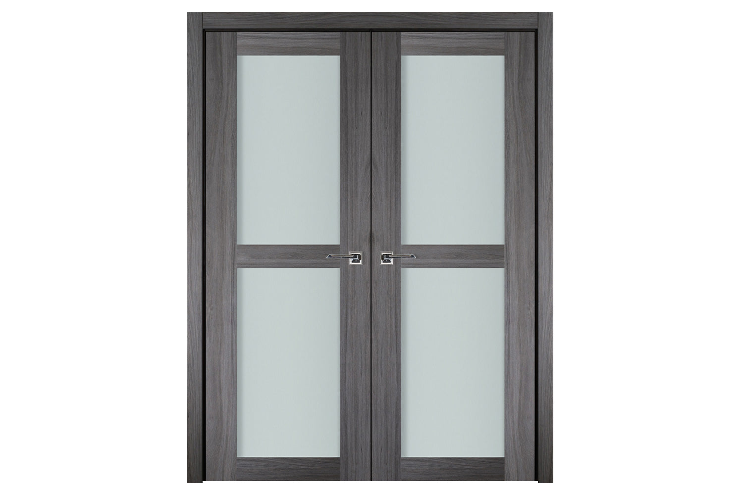 Nova Italia Vetro 2 Lite Swiss Elm Laminate Interior Door - Double Door