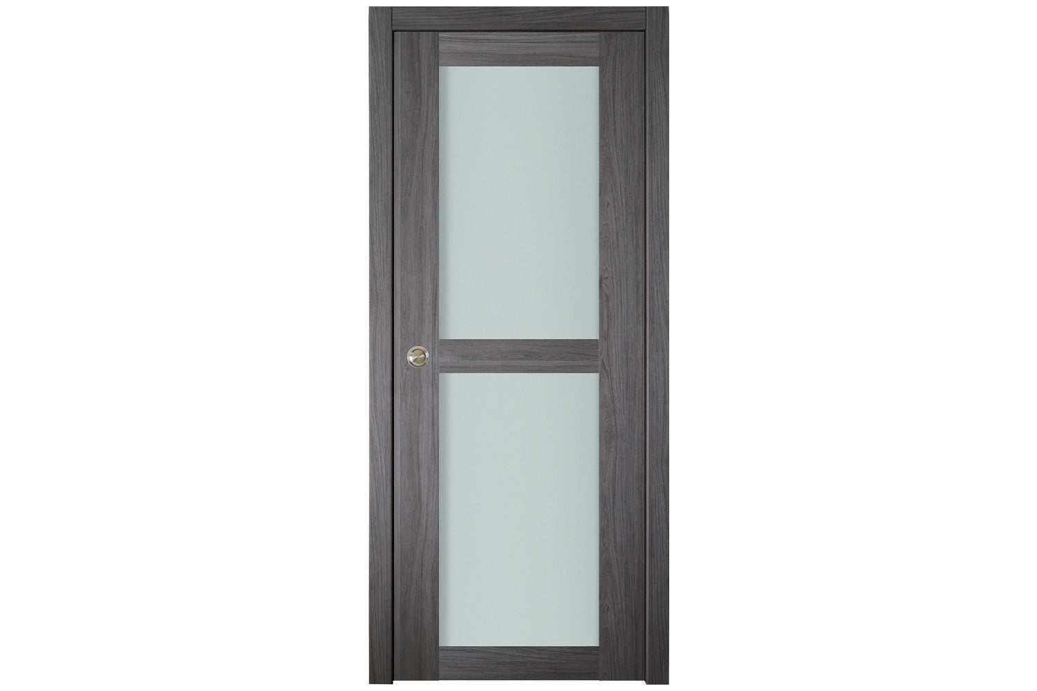 Nova Italia Vetro 2 Lite Swiss Elm Laminate Interior Door - Single Pocket Door