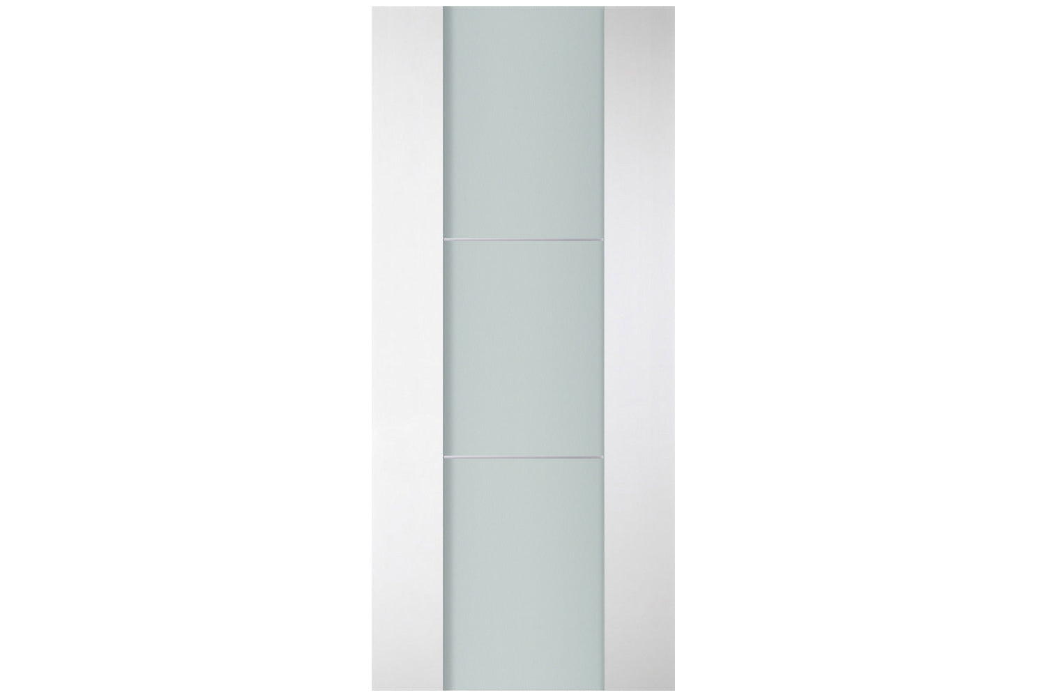 Nova Italia Vetro 2H Alaskan White Laminate Interior Door - Slab
