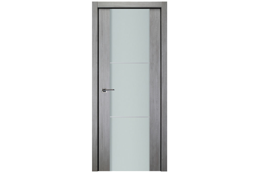 Nova Italia Vetro 2H Light Grey Laminate Interior Door - Single Door