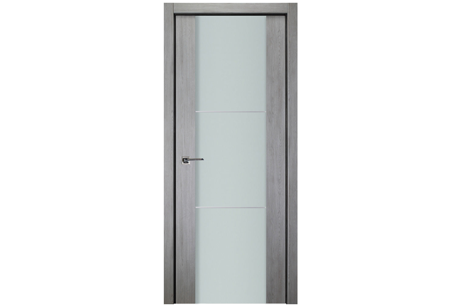 Nova Italia Vetro 2H Light Grey Laminate Interior Door - Single Door