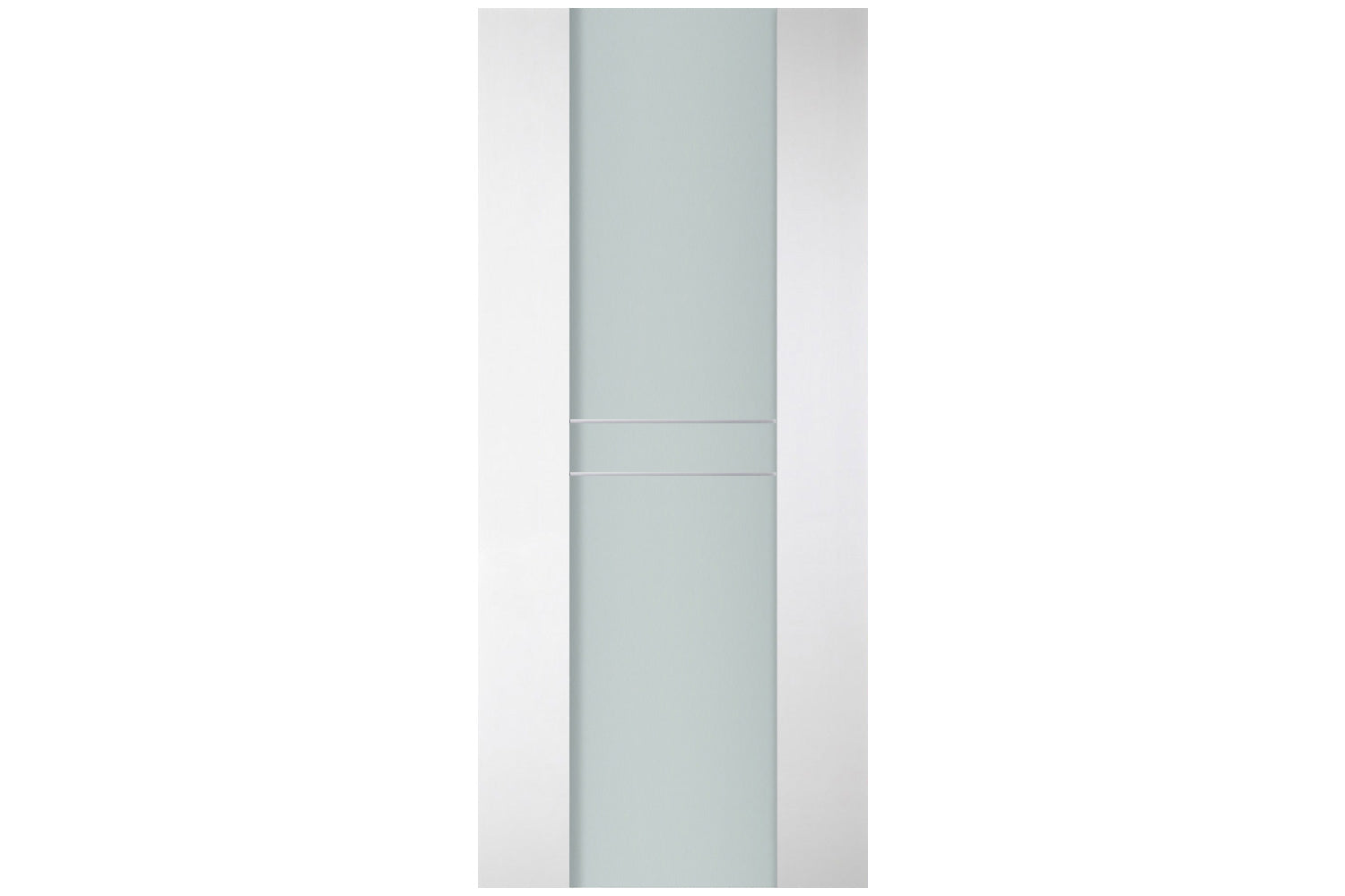 Nova Italia Vetro 2HC Alaskan White Laminate Interior Door - Slab