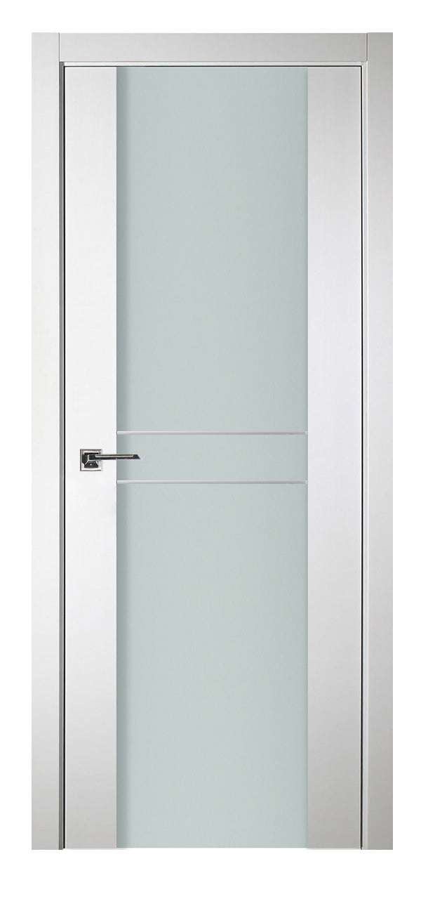 Nova Italia Vetro 2HC Alaskan White Laminate Interior Door