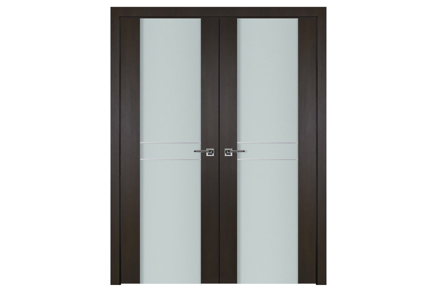 Nova Italia Vetro 2HC Premium Wenge Laminate Interior Door - Double Door
