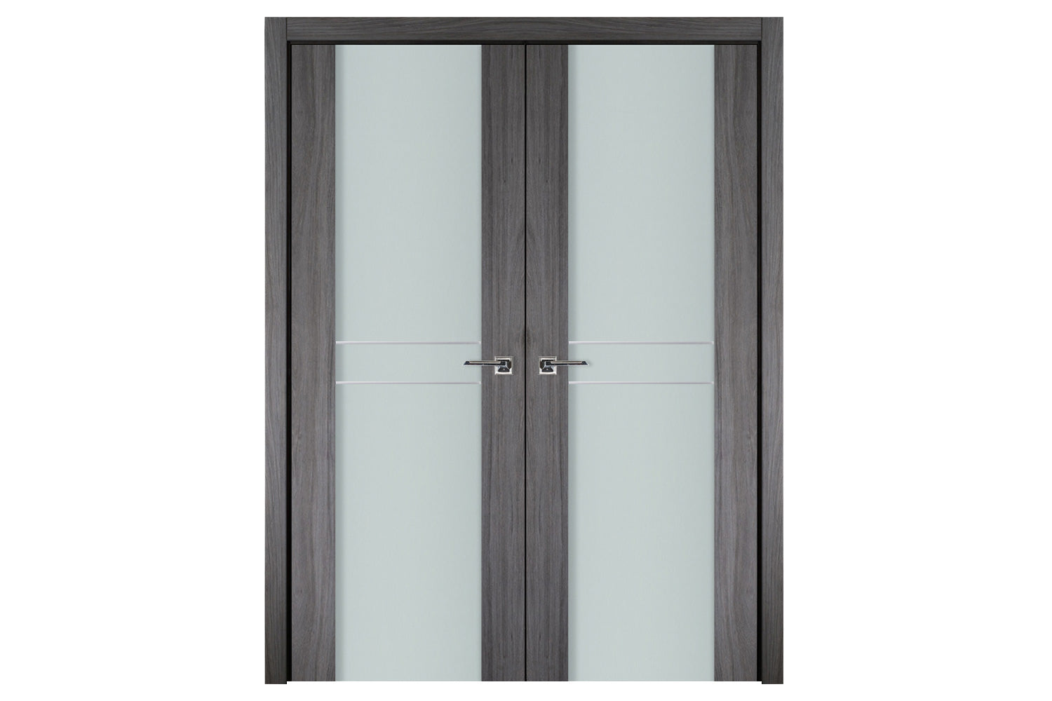 Nova Italia Vetro 2HC Swiss Elm Laminate Interior Door - Double Door