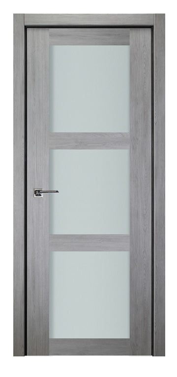 Nova Italia Vetro 3 Lite Light Grey Laminate Interior Door