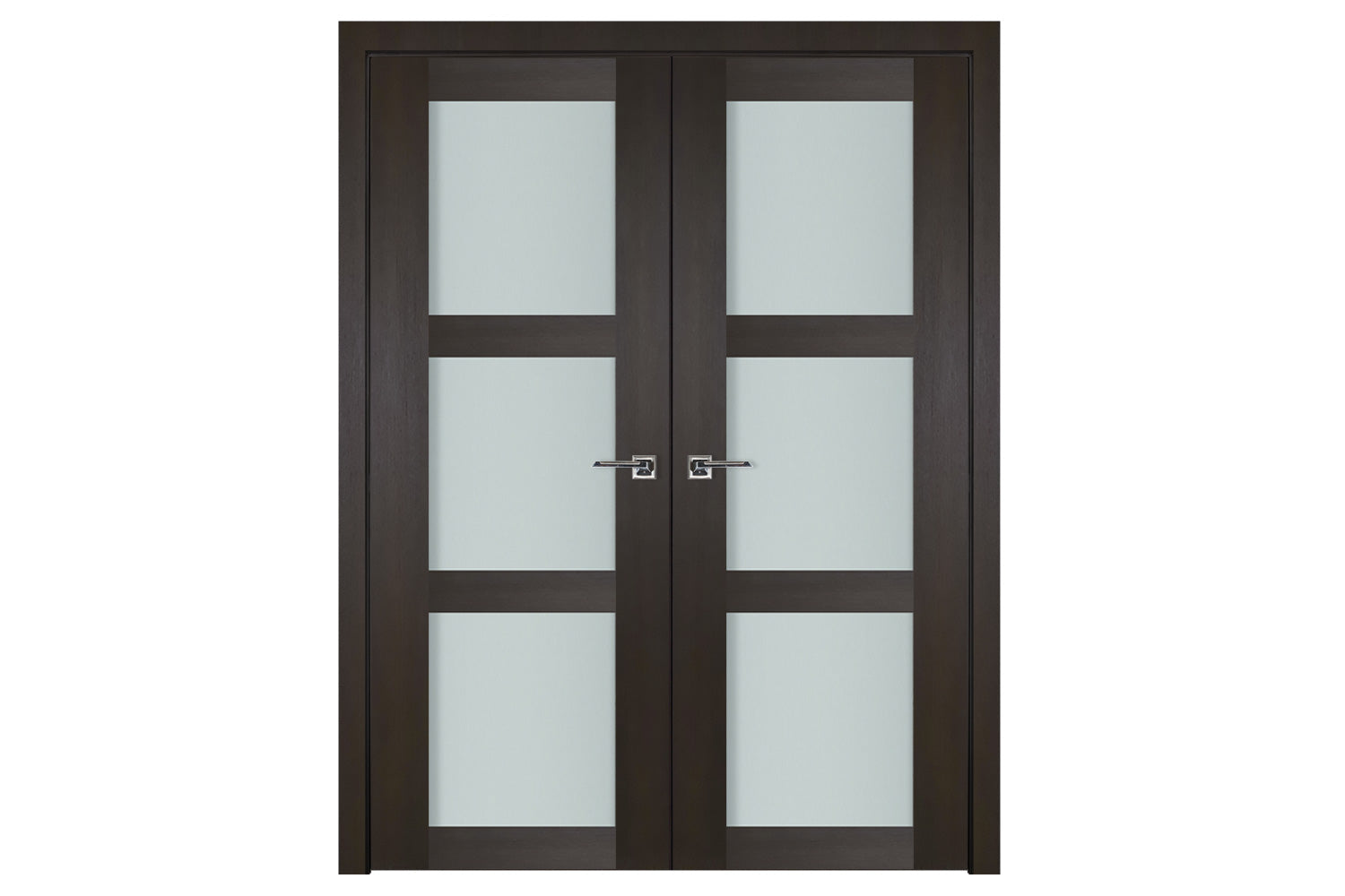 Nova Italia Vetro 3 Lite Premium Wenge Laminate Interior Door - Double Door