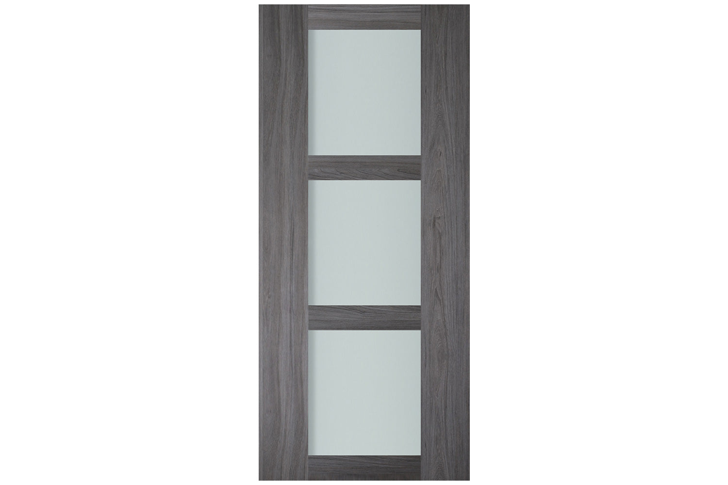 Nova Italia Vetro 3 Lite Swiss Elm Laminate Interior Door - Slab