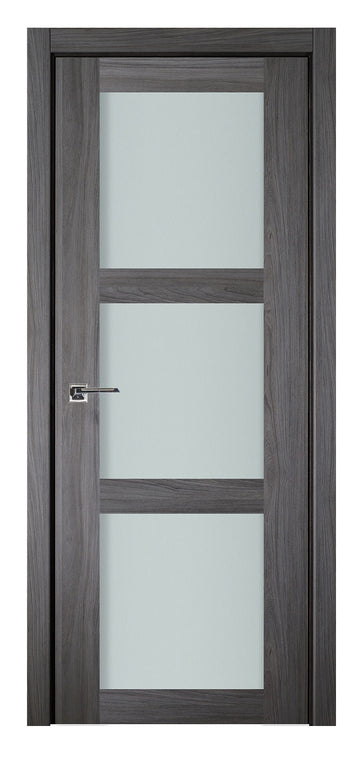 Nova Italia Vetro 3 Lite Swiss Elm Laminate Interior Door