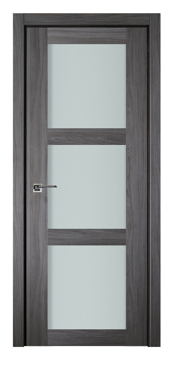 Nova Italia Vetro 3 Lite Swiss Elm Laminate Interior Door