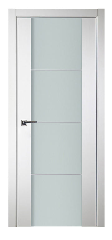 Nova Italia Vetro 3H Alaskan White Laminate Interior Door