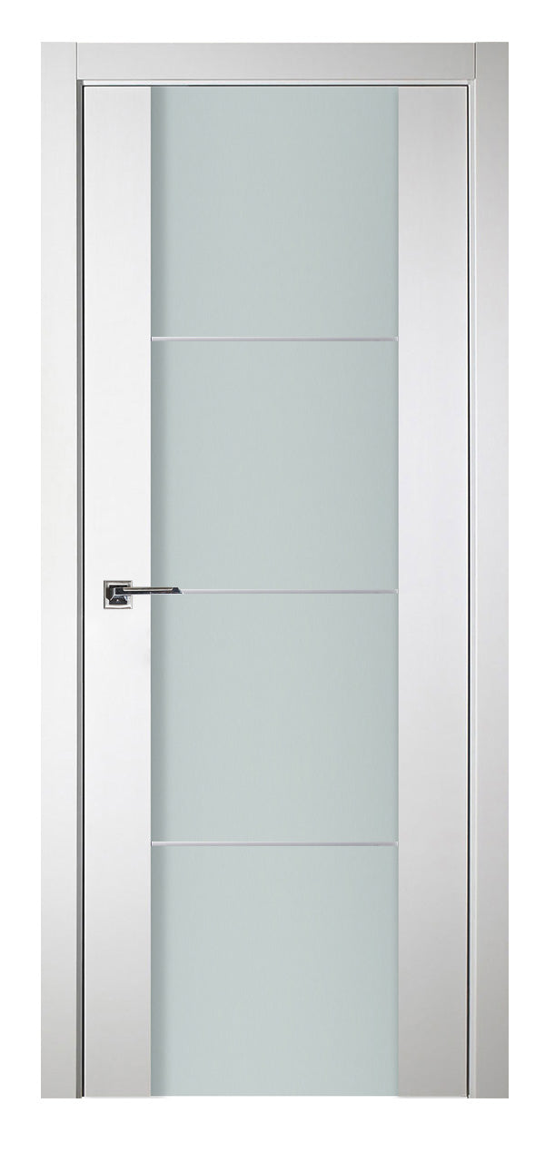 Nova Italia Vetro 3H Alaskan White Laminate Interior Door