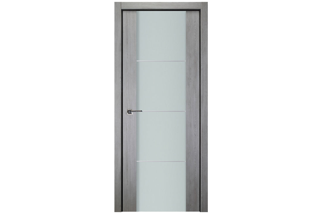 Nova Italia Vetro 3H Light Grey Laminate Interior Door - Single Door