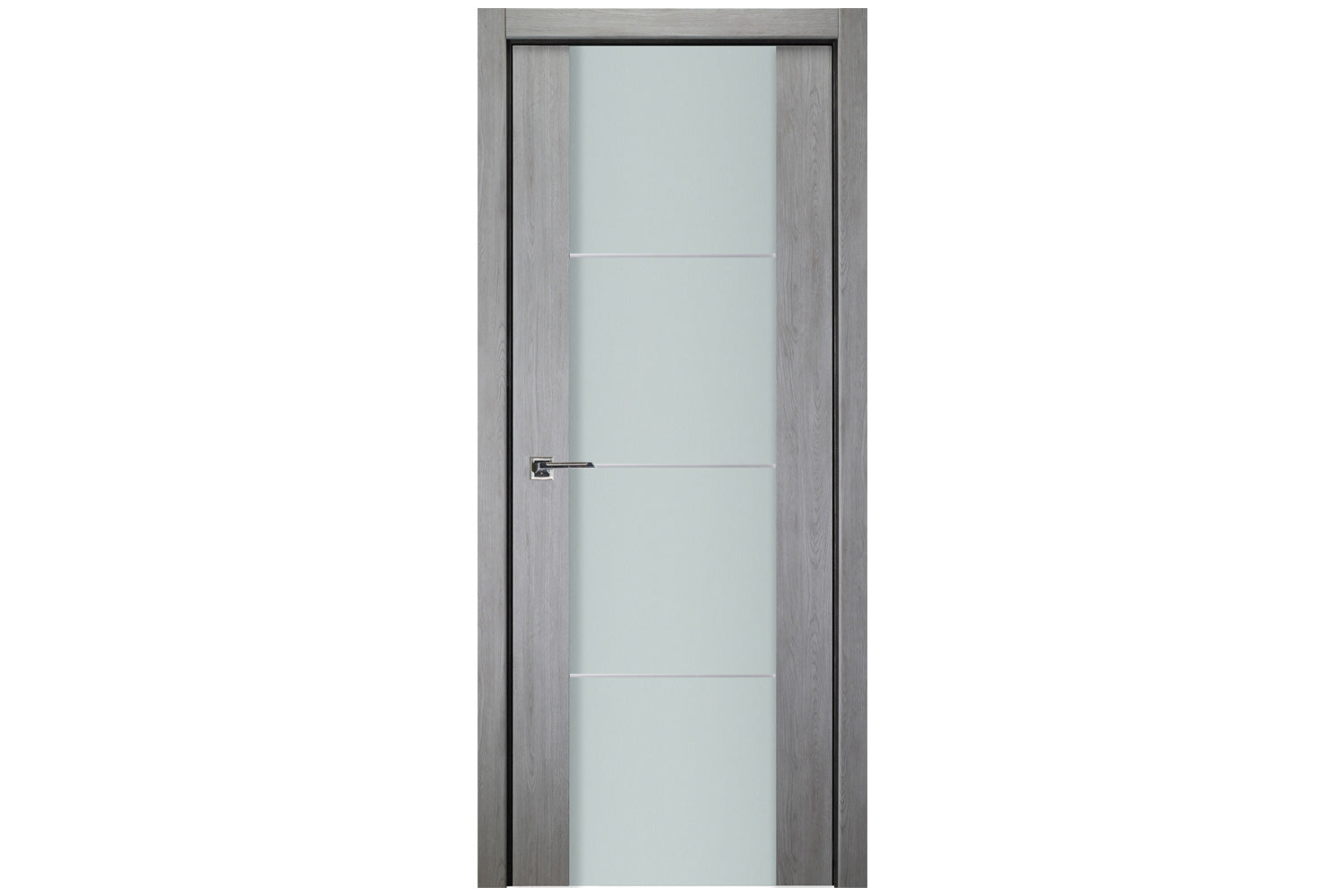 Nova Italia Vetro 3H Light Grey Laminate Interior Door - Single Door