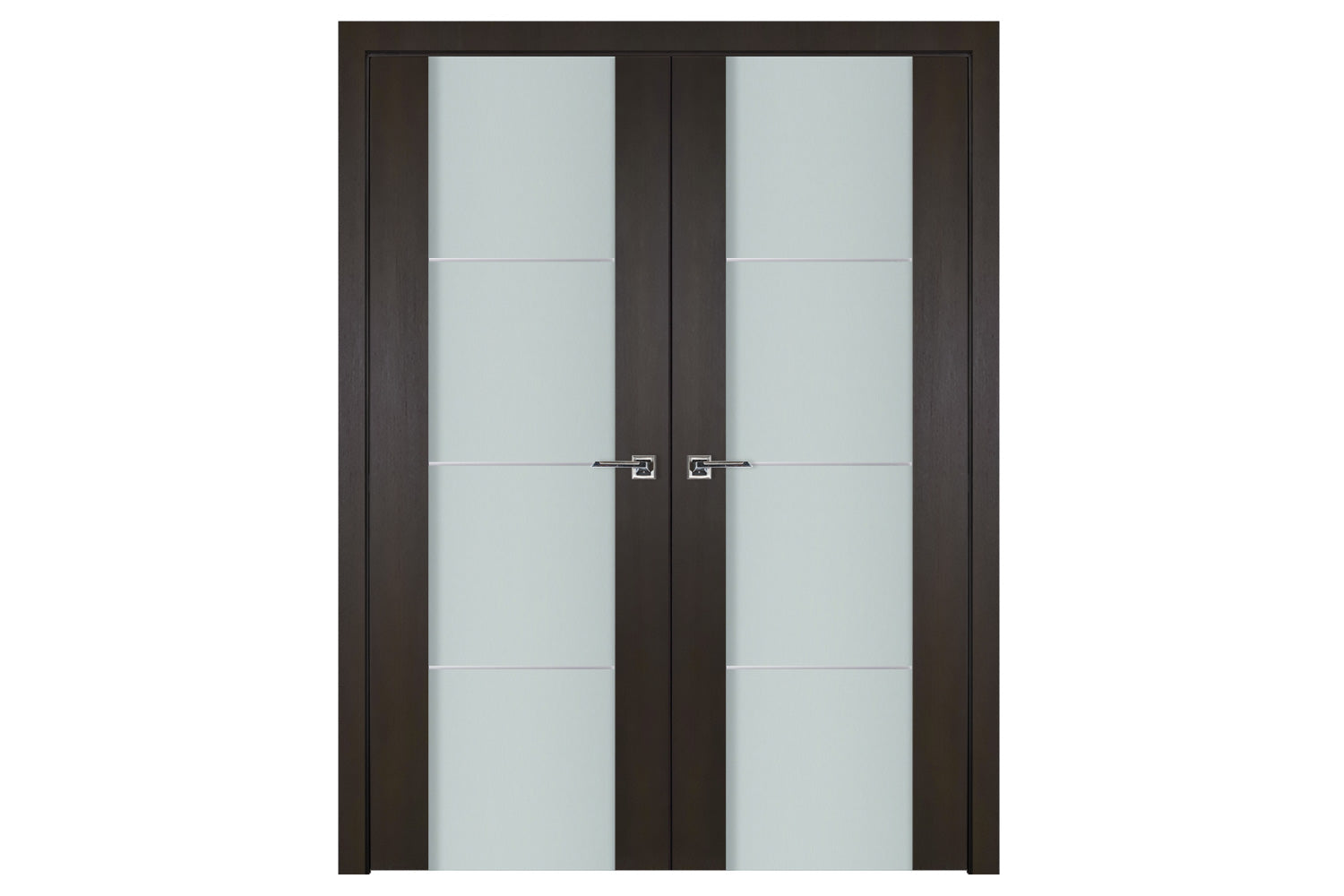 Nova Italia Vetro 3H Premium Wenge Laminate Interior Door - Double Door