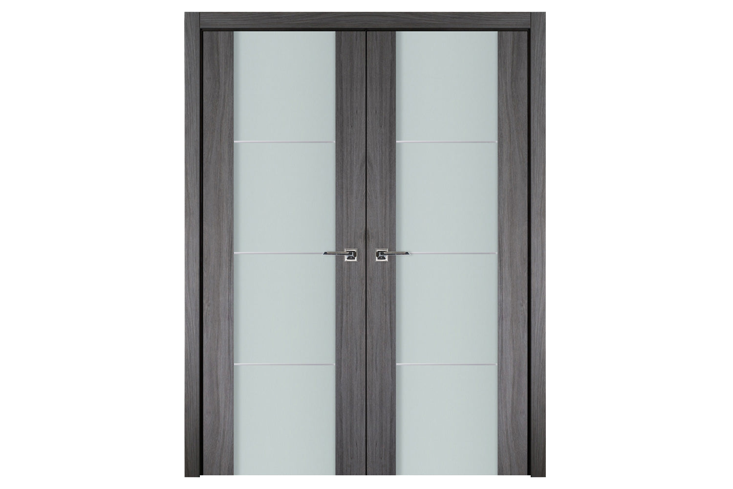 Nova Italia Vetro 3H Swiss Elm Laminate Interior Door - Double Door