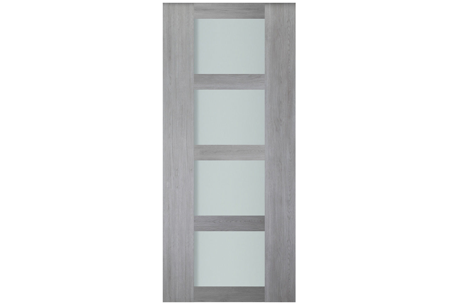 Nova Italia Vetro 4 Lite Light Grey Laminate Interior Door - Slab
