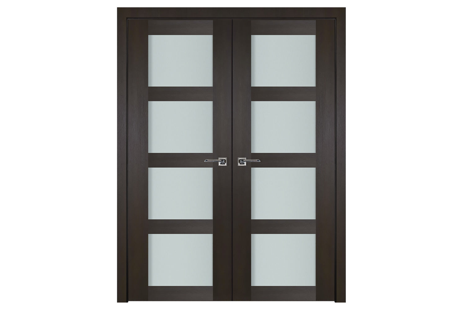 Nova Italia Vetro 4 Lite Premium Wenge Laminate Interior Door - Double Door