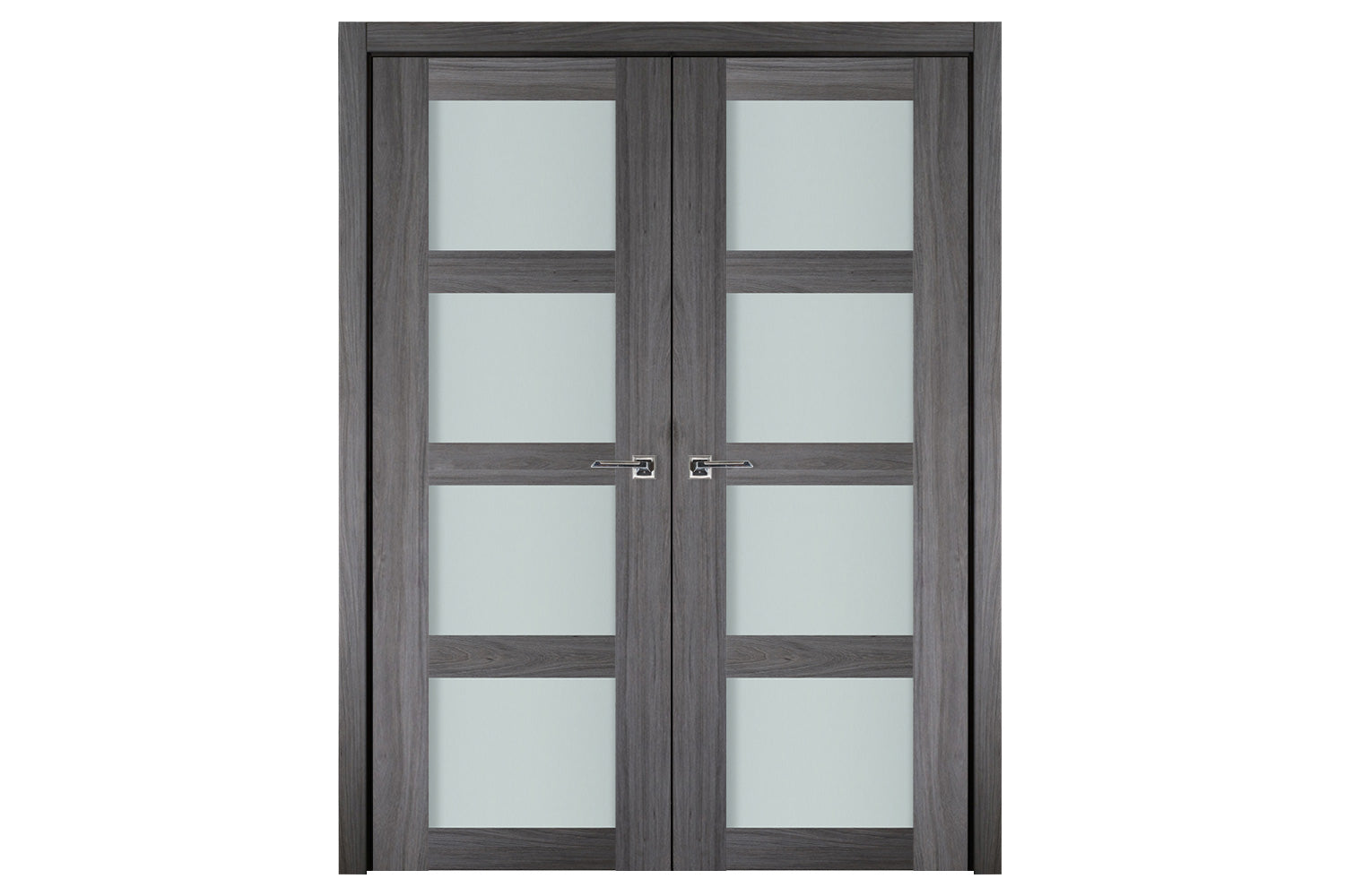 Nova Italia Vetro 4 Lite Swiss Elm Laminate Interior Door - Double Door