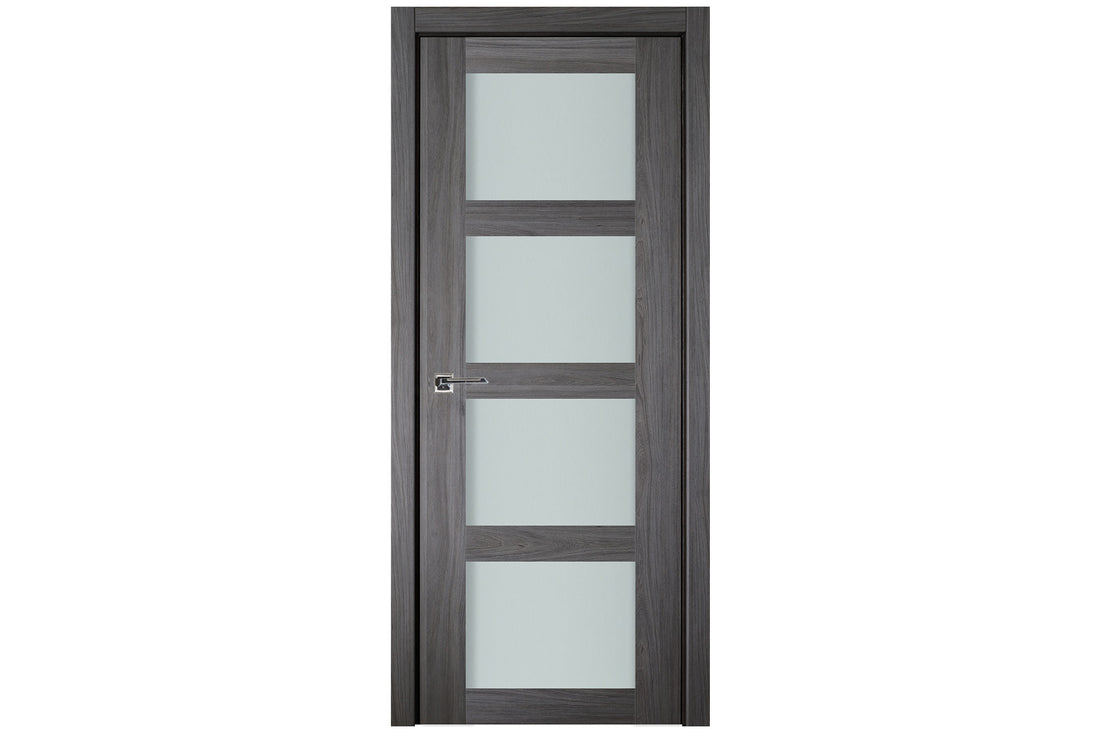 Nova Italia Vetro 4 Lite Swiss Elm Laminate Interior Door - Single Door