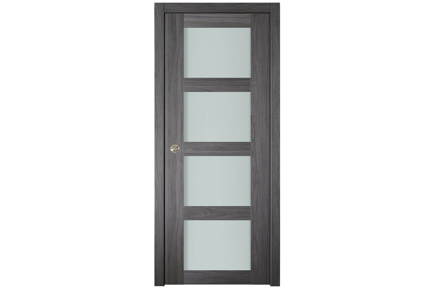 Nova Italia Vetro 4 Lite Swiss Elm Laminate Interior Door - Single Pocket Door