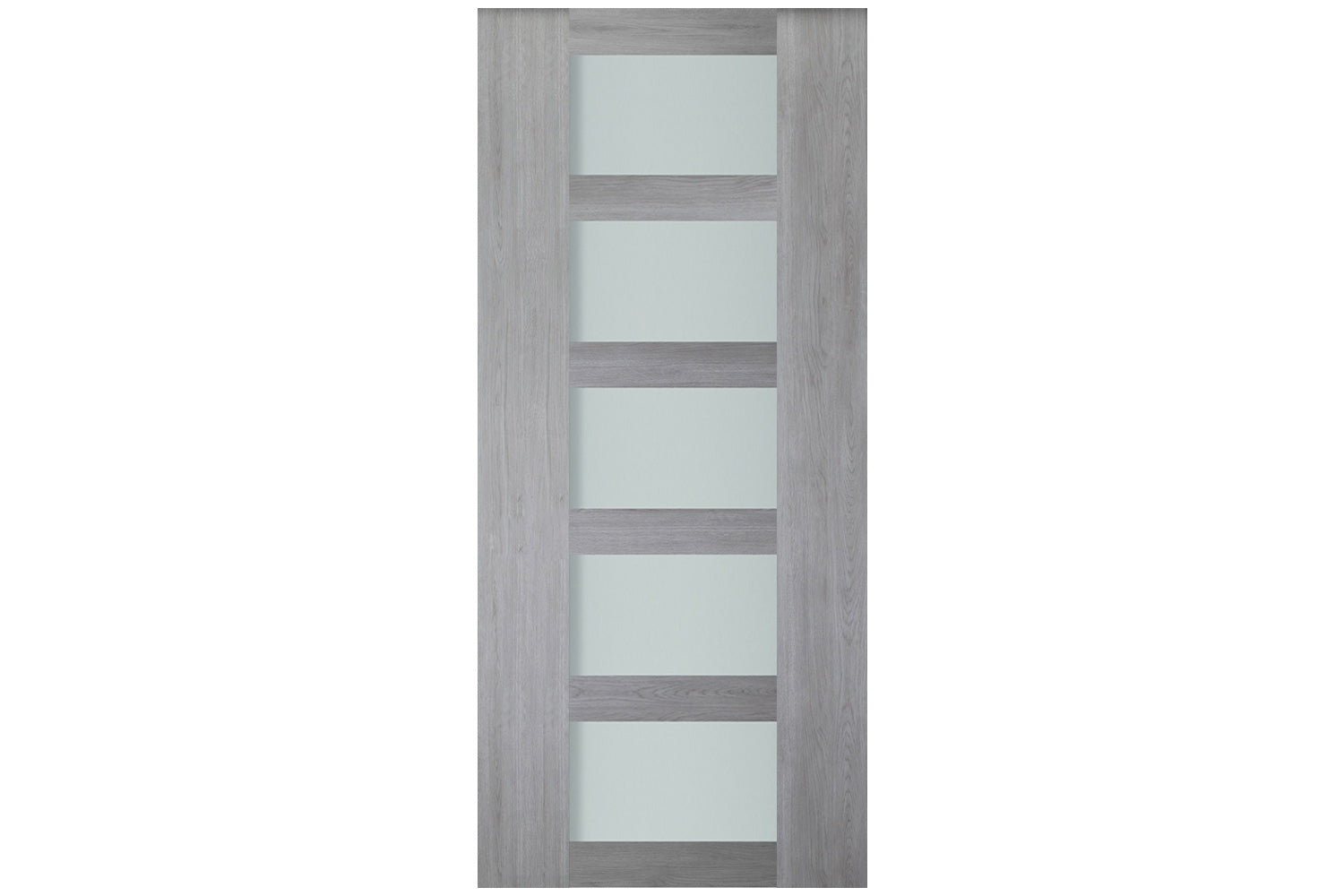 Nova Italia Vetro 5 Lite Light Grey Laminate Interior Door - Slab