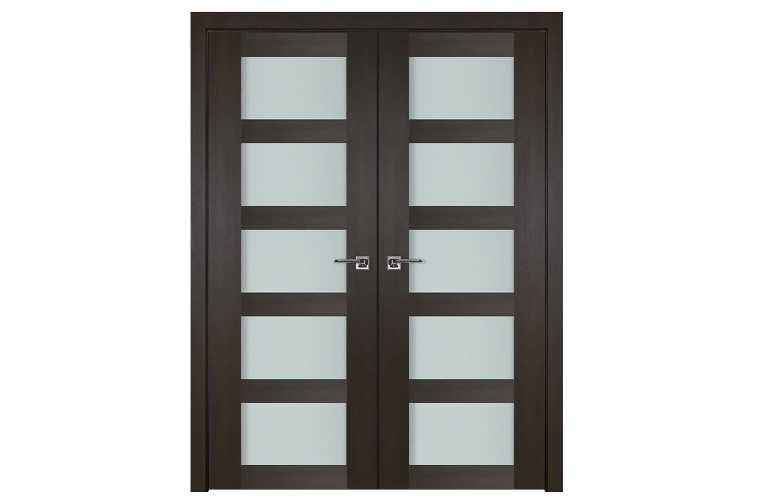 Nova Italia Vetro 5 Lite Premium Wenge Laminate Interior Door - Double Door