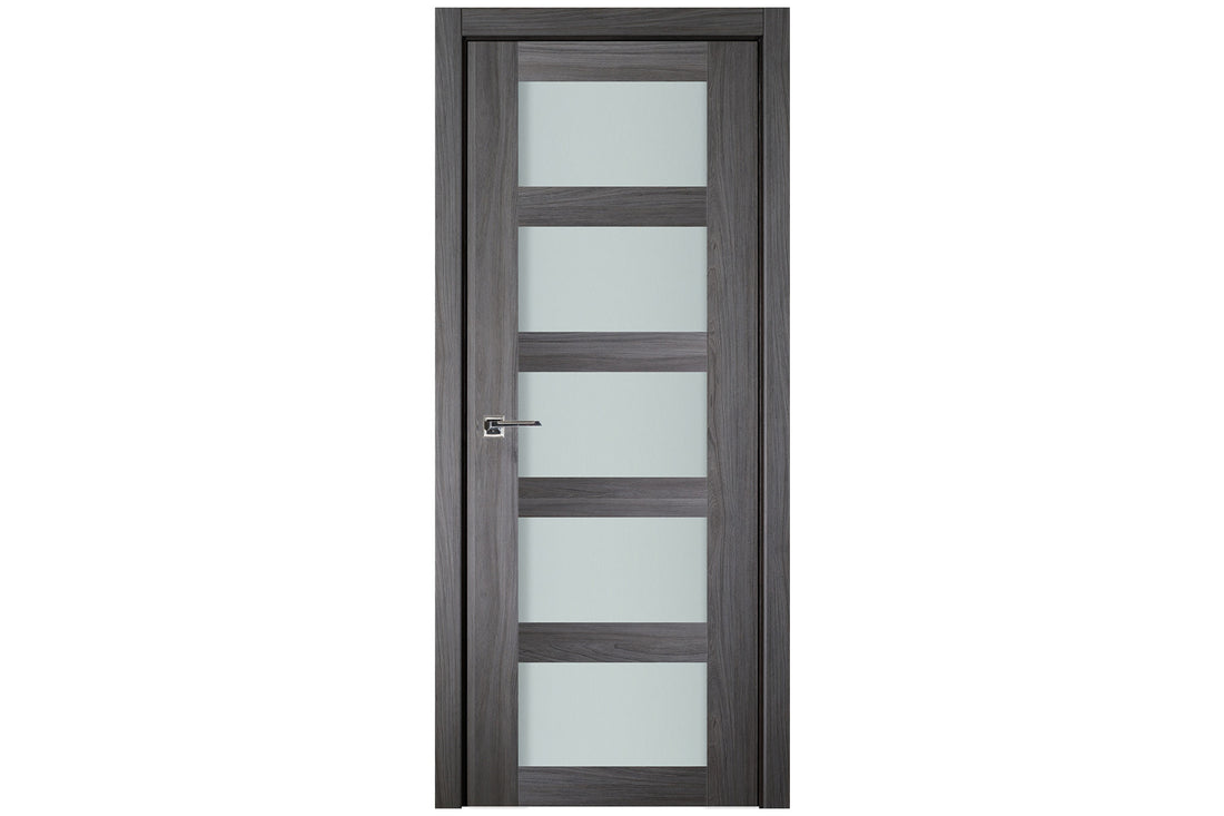 Nova Italia Vetro 5 Lite Swiss Elm Laminate Interior Door - Single Door