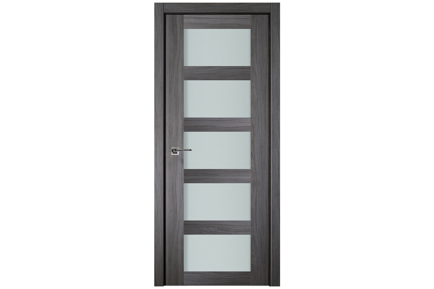 Nova Italia Vetro 5 Lite Swiss Elm Laminate Interior Door - Single Door