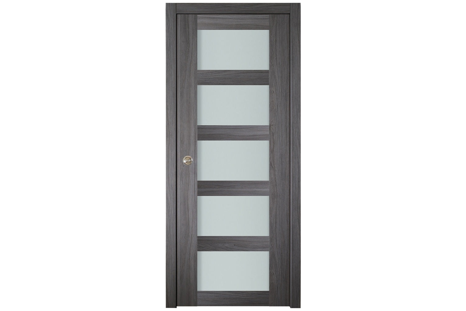 Nova Italia Vetro 5 Lite Swiss Elm Laminate Interior Door - Single Pocket Door