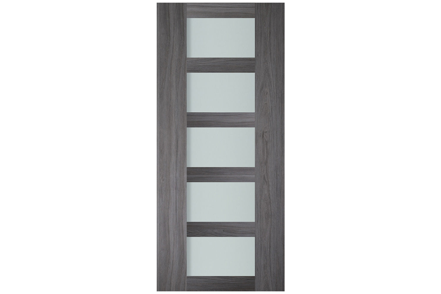 Nova Italia Vetro 5 Lite Swiss Elm Laminate Interior Door - Slab