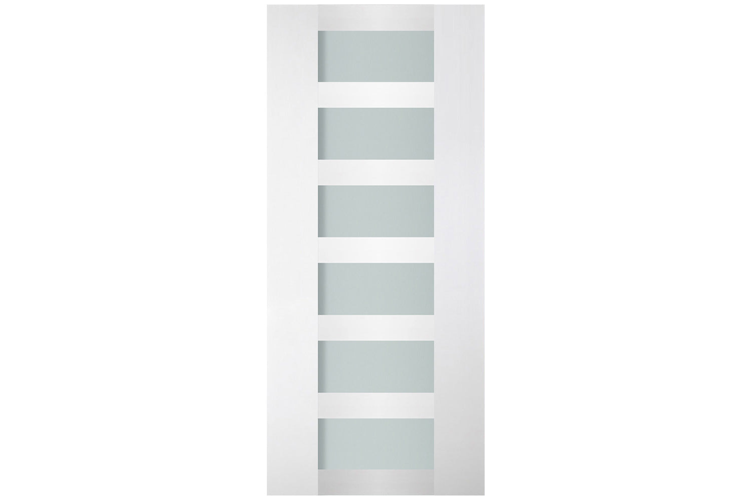 Nova Italia Vetro 6 Lite Alaskan White Laminate Interior Door - Slab