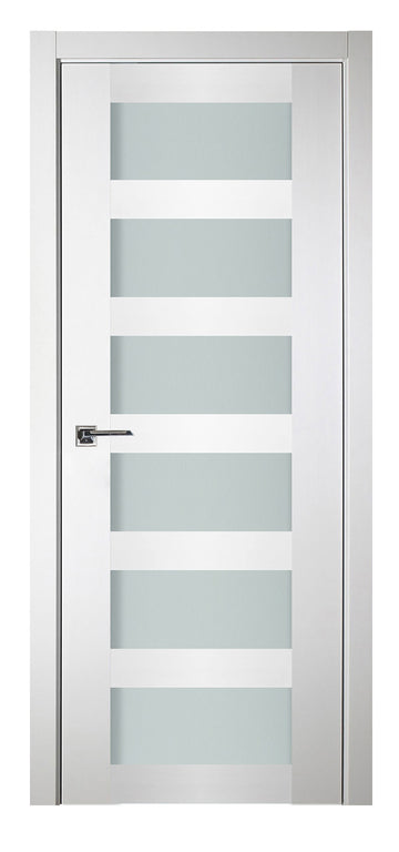 Nova Italia Vetro 6 Lite Alaskan White Laminate Interior Door