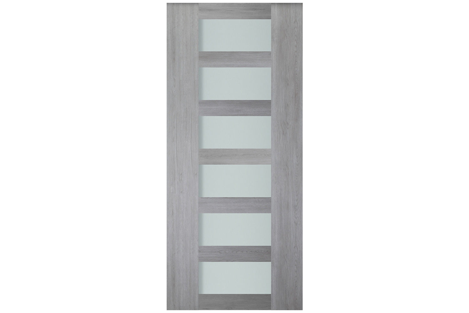 Nova Italia Vetro 6 Lite Light Grey Laminate Interior Door - Slab